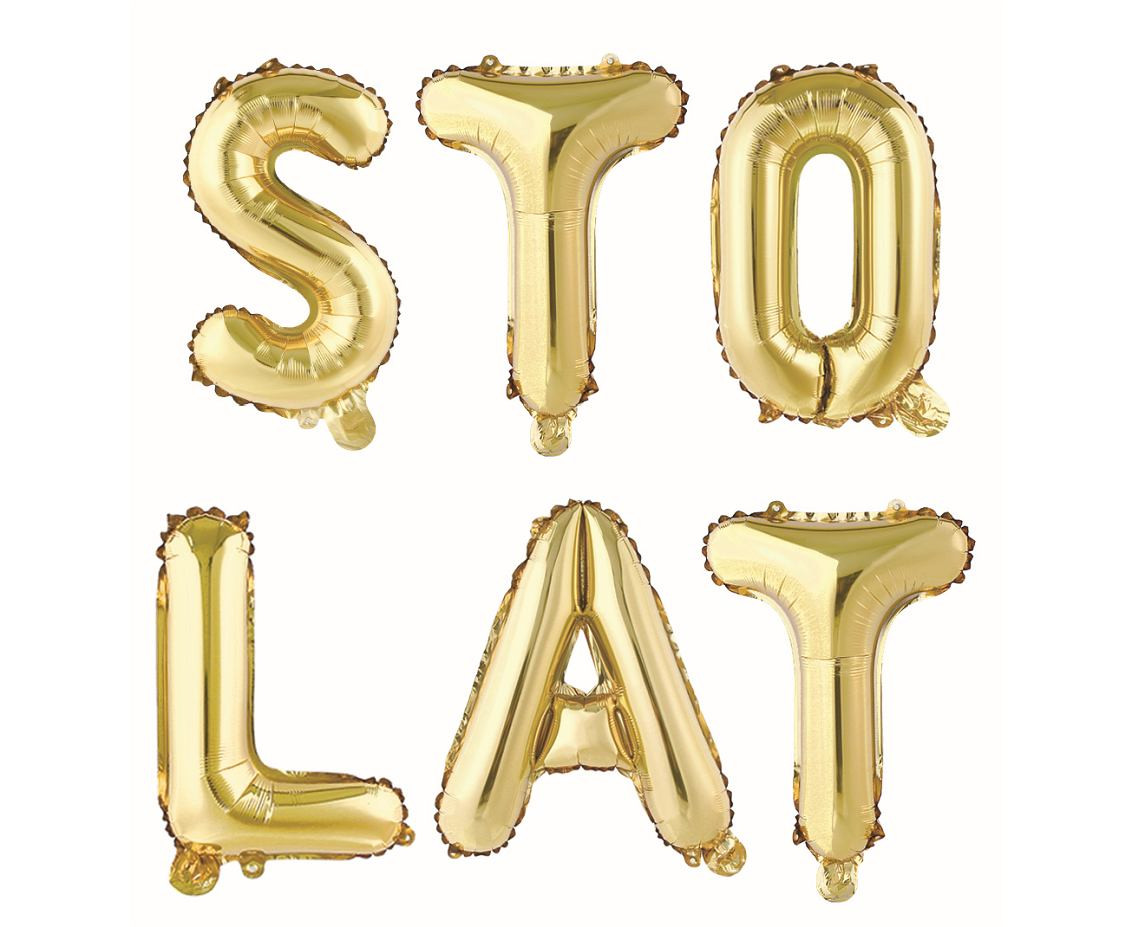 Balloon garland, Happy Birthday, height 35 cm